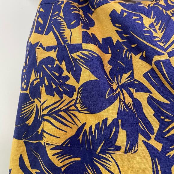 NWT See by Chloe Palm Leaf Print Romper Size 8 Linen Blend Tropical Beach Resort - Picture 8 of 12